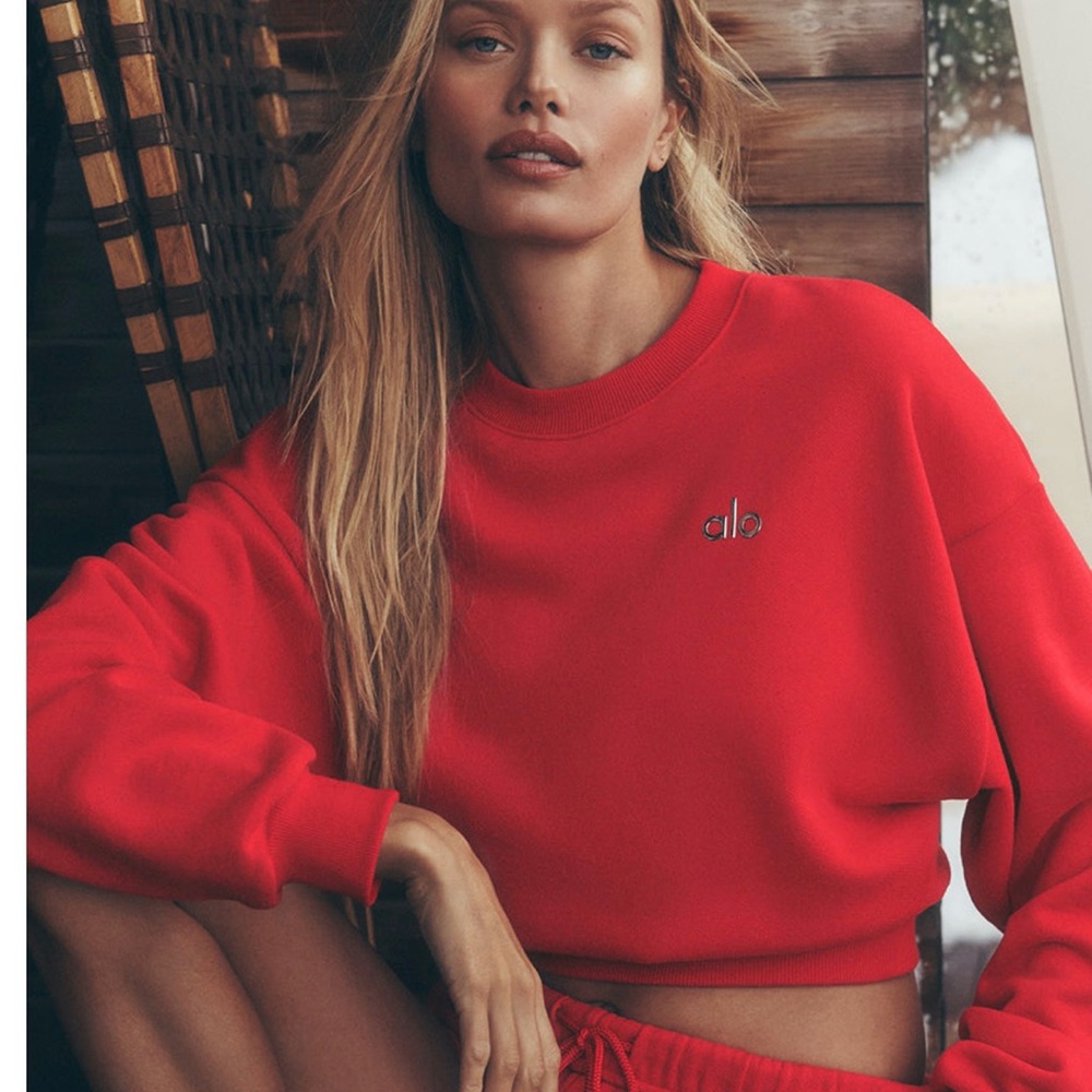 ALO Yoga Women's Bold Red Sweatshirt